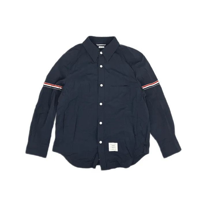 Thom Browne Thom Browne Casual Elegant Navy Button-Up Shirt Size US M / EU 48-50 / 2 - 2 Thumbnail