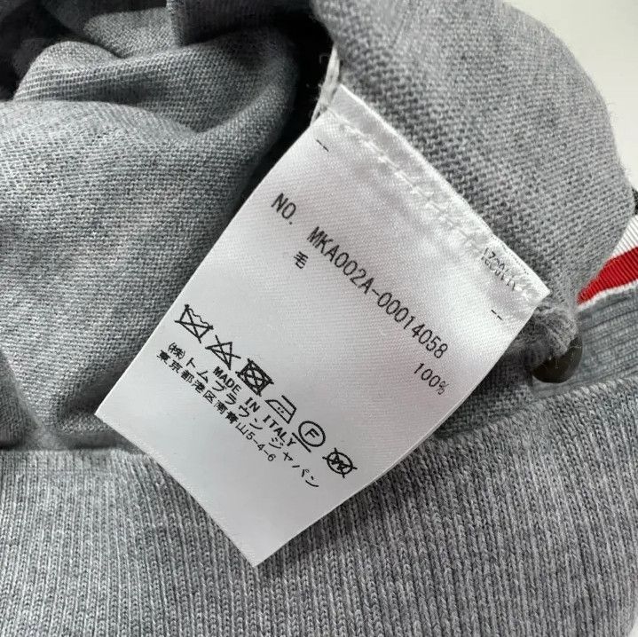 Thom Browne Thom Browne Gray Wool Sweater with Stripe Detail Size US M / EU 48-50 / 2 - 5 Thumbnail
