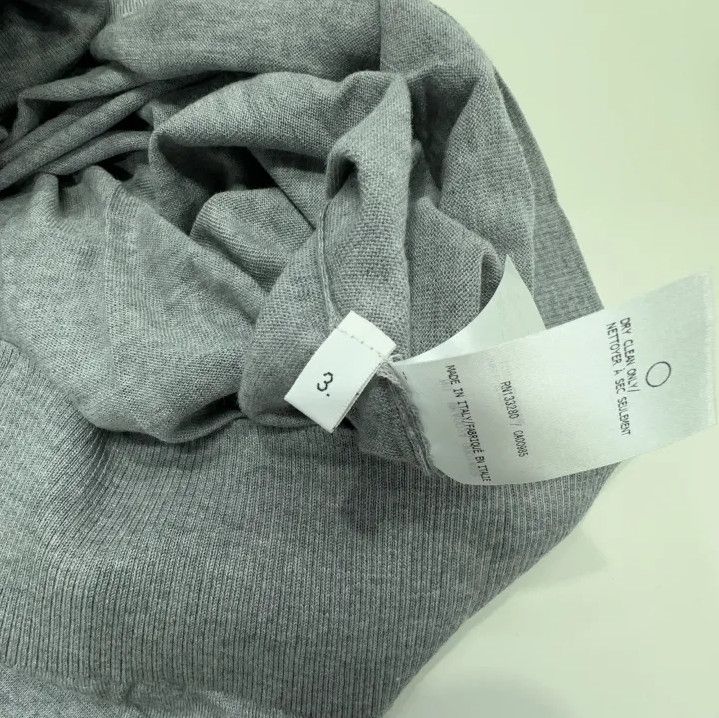 Thom Browne Thom Browne Gray Wool Sweater with Stripe Detail Size US M / EU 48-50 / 2 - 4 Thumbnail