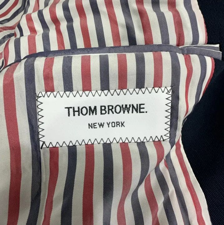 Thom Browne Thom Browne Barcelona Embroidered Navy Blazer Size US L / EU 52-54 / 3 - 7 Thumbnail