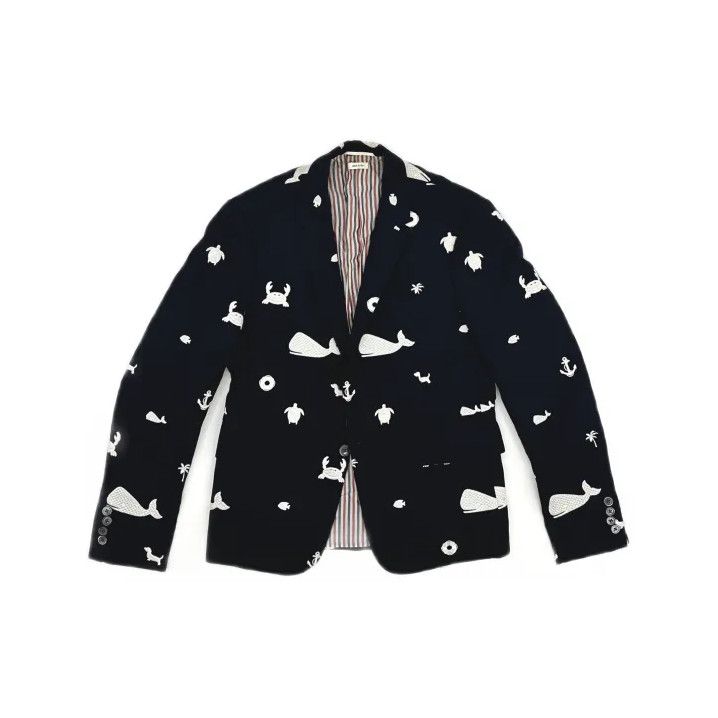 Thom Browne Thom Browne Black Graphic Single-Breasted Suit Size US S / EU 44-46 / 1 - 2 Thumbnail