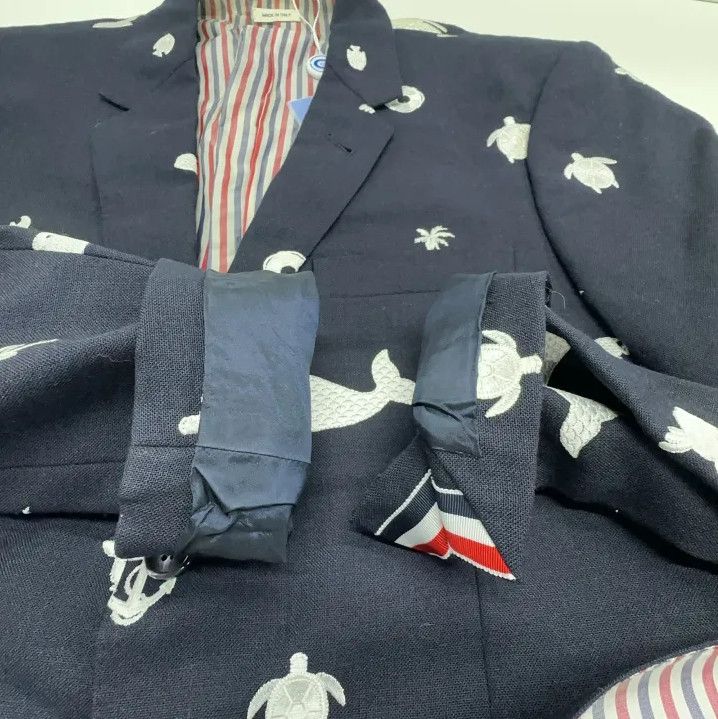 Thom Browne Thom Browne Black Graphic Single-Breasted Suit Size US S / EU 44-46 / 1 - 9 Thumbnail