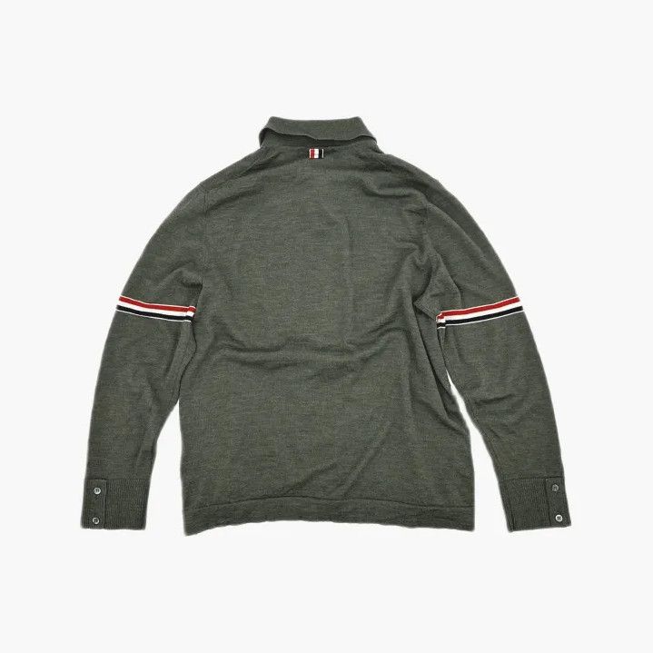 Thom Browne Thom Browne Green Striped Long Sleeve Knitted Shirt Size US S / EU 44-46 / 1 - 3 Thumbnail
