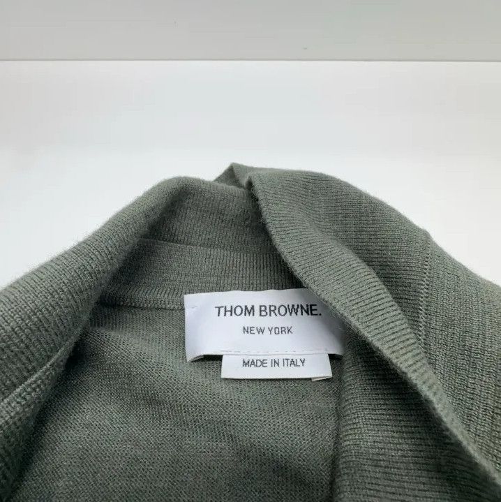 Thom Browne Thom Browne Green Striped Long Sleeve Knitted Shirt Size US S / EU 44-46 / 1 - 4 Thumbnail
