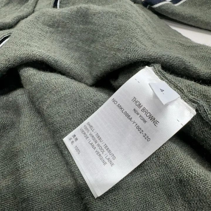 Thom Browne Thom Browne Green Striped Long Sleeve Knitted Shirt Size US S / EU 44-46 / 1 - 5 Thumbnail