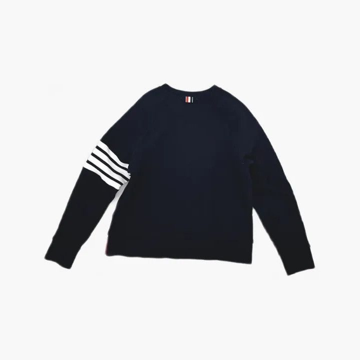 Thom Browne Thom Browne Men's Navy Long Sleeve Sweatshirt Size US L / EU 52-54 / 3 - 3 Thumbnail