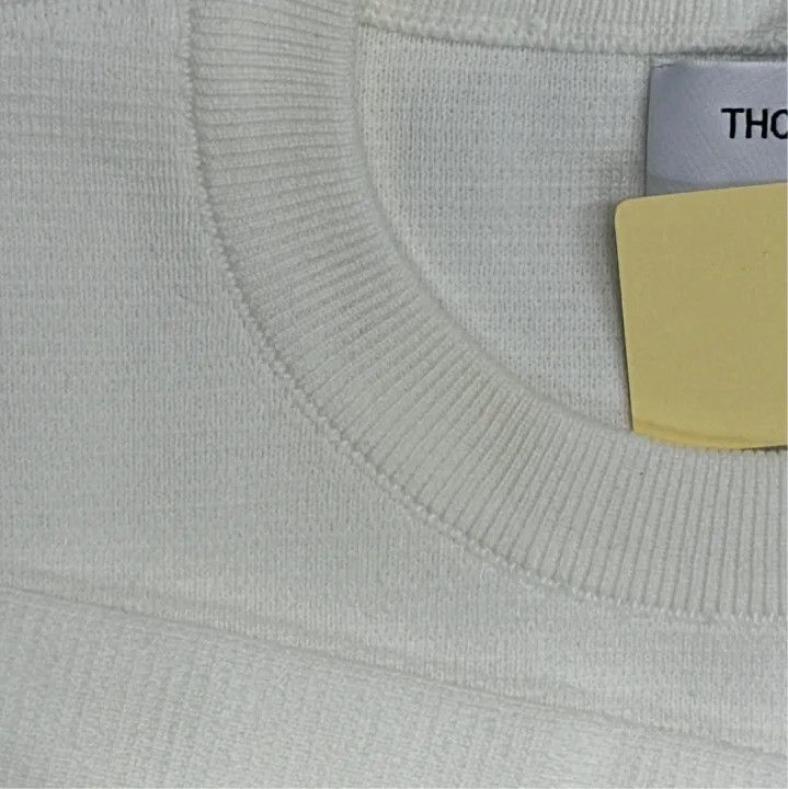 Thom Browne Thom Browne White Striped Knit Pullover Sweater Size US M / EU 48-50 / 2 - 4 Thumbnail