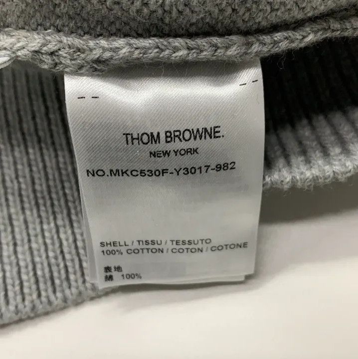 Thom Browne Thom Browne Gray Striped V-Neck Long Sleeve Knitwear Size US S / EU 44-46 / 1 - 3 Thumbnail