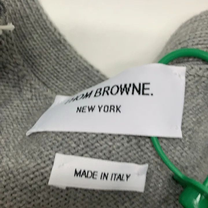 Thom Browne Thom Browne Gray Striped V-Neck Long Sleeve Knitwear Size US S / EU 44-46 / 1 - 5 Thumbnail