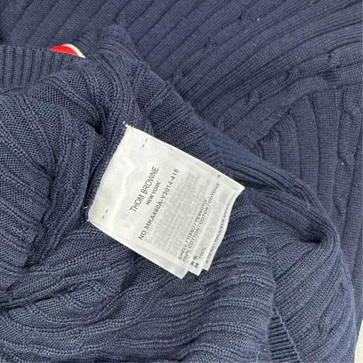 Thom Browne Thom Browne Navy Classic Sweater with Stripes Size US M / EU 48-50 / 2 - 3 Thumbnail