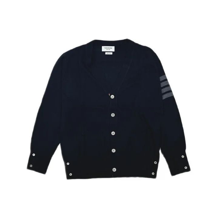 Thom Browne Thom Browne Classic Striped Merino Wool Cardigan Size US L / EU 52-54 / 3 - 2 Thumbnail