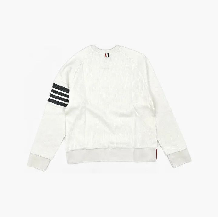Thom Browne Thom Browne Classic Waffle Knit Long Sleeve Sweatshirt Size US S / EU 44-46 / 1 - 3 Thumbnail