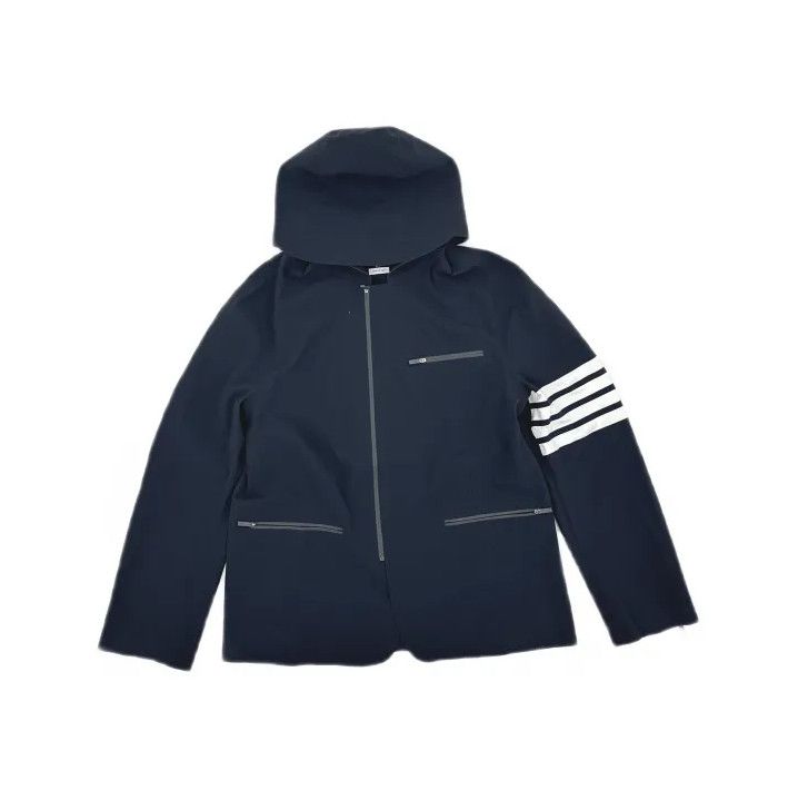 Thom Browne Thom Browne Striped Zip-Up Hooded Jacket for Men Size US S / EU 44-46 / 1 - 2 Thumbnail