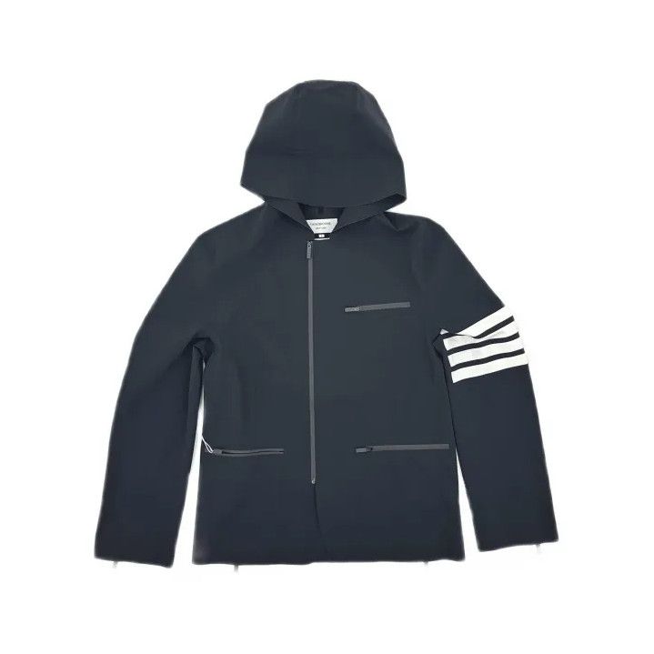 Thom Browne Thom Browne Striped Zipper Hooded Jacket for Men Size US S / EU 44-46 / 1 - 2 Thumbnail