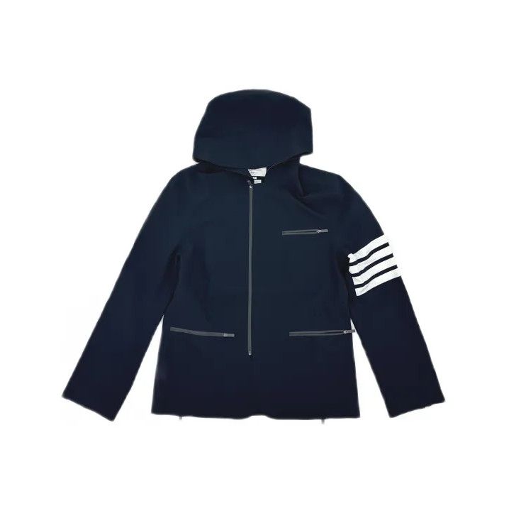 Thom Browne Thom Browne Men's Striped Zip-Up Hooded Jacket Size US S / EU 44-46 / 1 - 2 Thumbnail