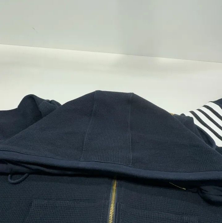 Thom Browne Thom Browne Classic Navy Blue Hoodie with Stripes Size US L / EU 52-54 / 3 - 9 Thumbnail