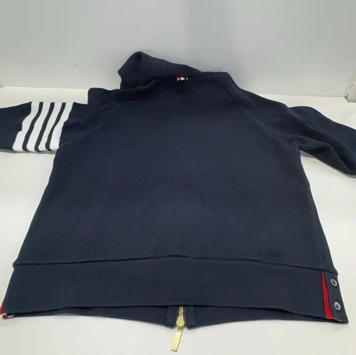 Thom Browne Thom Browne Classic Navy Blue Hoodie with Stripes Size US L / EU 52-54 / 3 - 16 Thumbnail