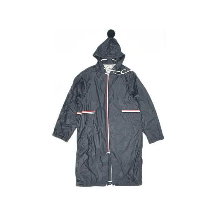 Thom Browne Thom Browne Navy Blue Hooded Casual Jacket Size US M / EU 48-50 / 2 - 2 Thumbnail
