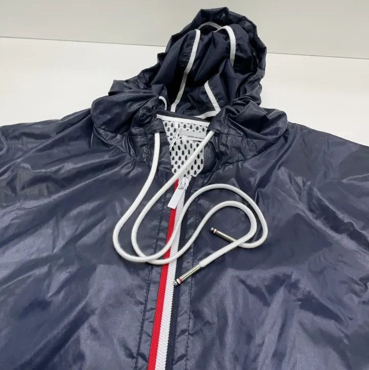Thom Browne Thom Browne Navy Blue Hooded Casual Jacket Size US M / EU 48-50 / 2 - 8 Thumbnail