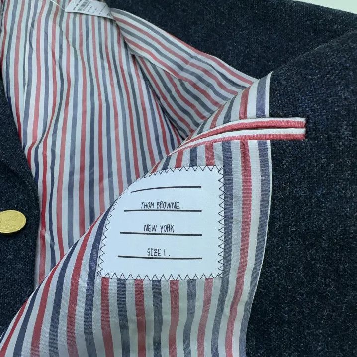 Thom Browne Thom Browne Casual Tweed Blazer for Men Size US S / EU 44-46 / 1 - 4 Thumbnail