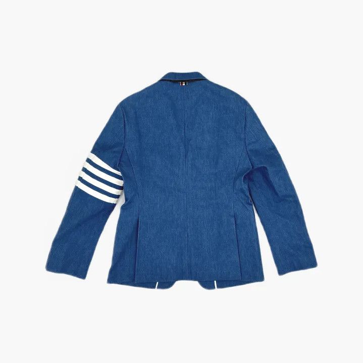 Thom Browne Thom Browne Blue Single Button Blazer for Men Size US S / EU 44-46 / 1 - 3 Thumbnail