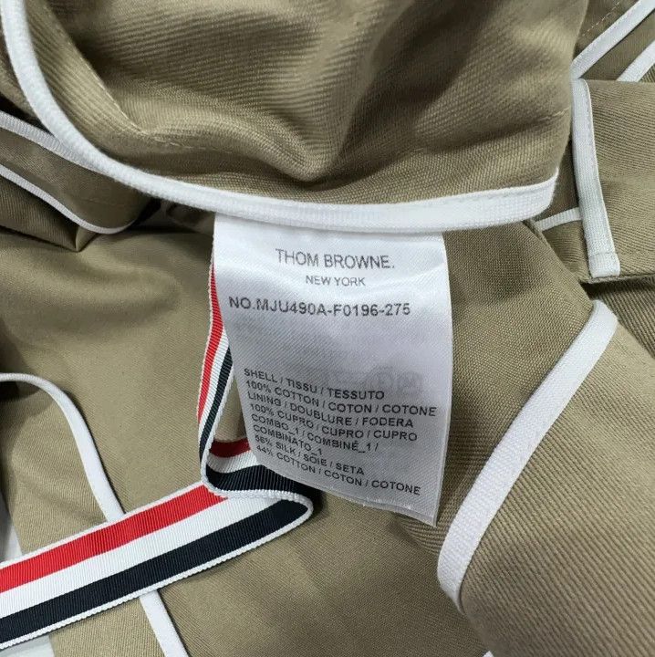 Thom Browne Thom Browne Beige V-Neck Long Sleeve Blazer Size US S / EU 44-46 / 1 - 6 Thumbnail