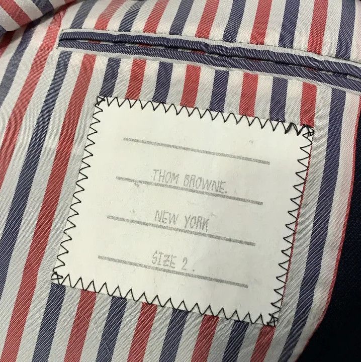 Thom Browne Thom Browne Striped Single Button Blazer for Men Size US S / EU 44-46 / 1 - 5 Thumbnail