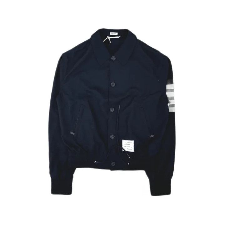 Thom Browne Thom Browne Striped Wool Pilot Jacket for Men Size US S / EU 44-46 / 1 - 2 Thumbnail