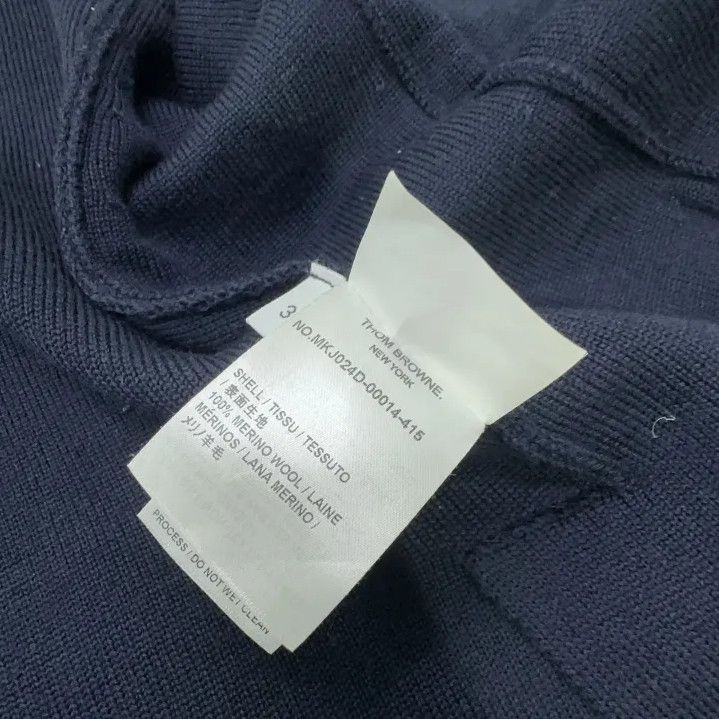 Thom Browne Thom Browne Navy Wool Jacket with Stripes Size US M / EU 48-50 / 2 - 6 Thumbnail