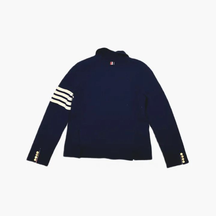 Thom Browne Thom Browne Navy Wool Jacket with Stripes Size US M / EU 48-50 / 2 - 3 Thumbnail