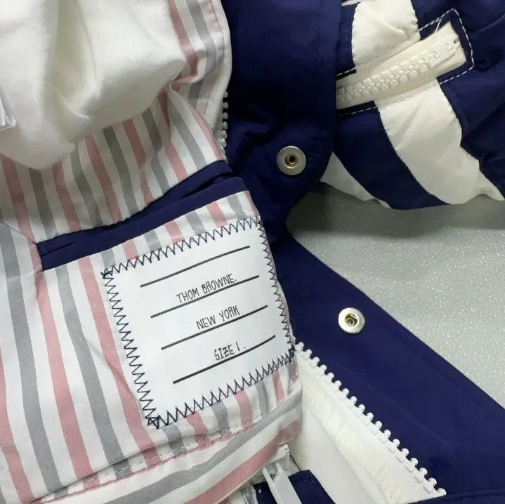 Thom Browne Thom Browne Striped Zip-Up Long Sleeve Jacket Size US XS / EU 42 / 0 - 5 Thumbnail