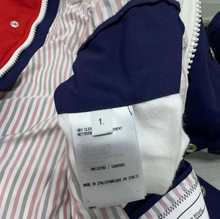 Thom Browne Thom Browne Striped Zip-Up Long Sleeve Jacket Size US XS / EU 42 / 0 - 4 Thumbnail