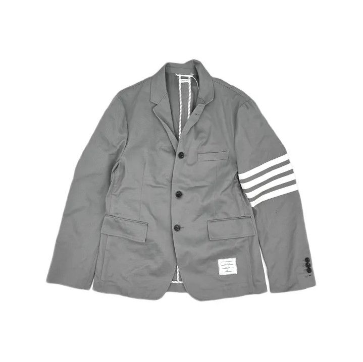 Thom Browne Thom Browne Gray Classic Double-Slit Suit Jacket Size US S / EU 44-46 / 1 - 2 Thumbnail