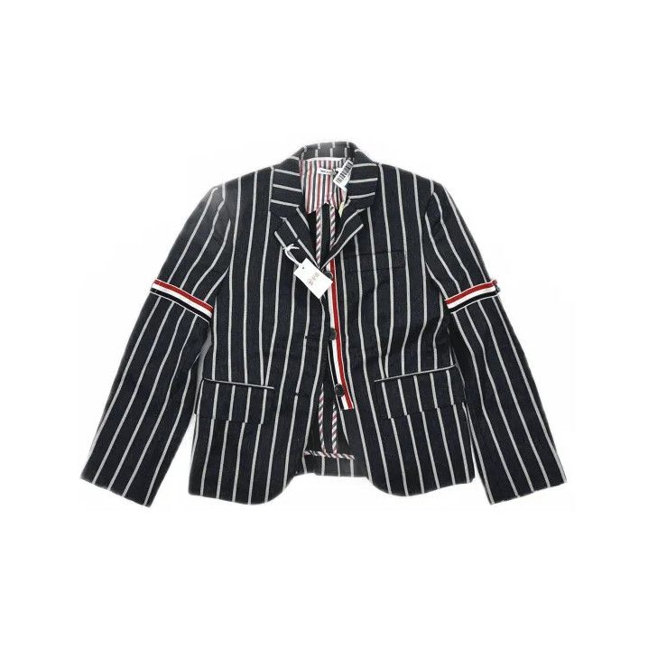 Thom Browne Thom Browne Striped Button-Up Suit Jacket Size US M / EU 48-50 / 2 - 2 Thumbnail
