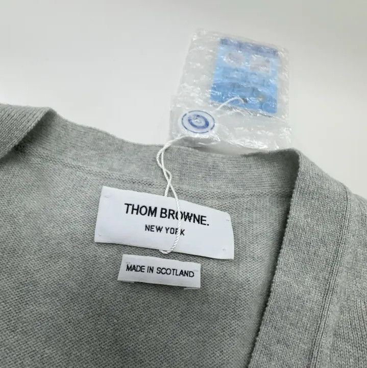 Thom Browne Casual Gray Knitted Cardigan