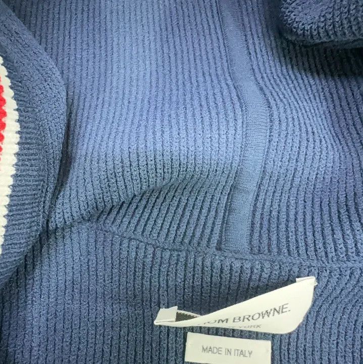 Thom Browne Thom Browne Hooded Knit Cardigan in Navy Size US M / EU 48-50 / 2 - 7 Thumbnail