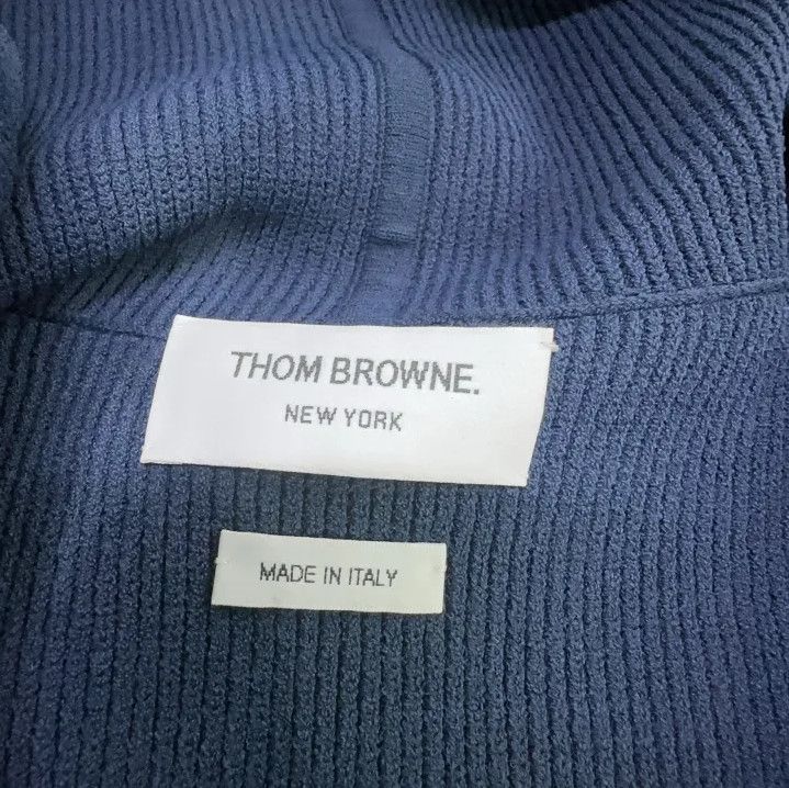 Thom Browne Thom Browne Hooded Knit Cardigan in Navy Size US M / EU 48-50 / 2 - 6 Thumbnail
