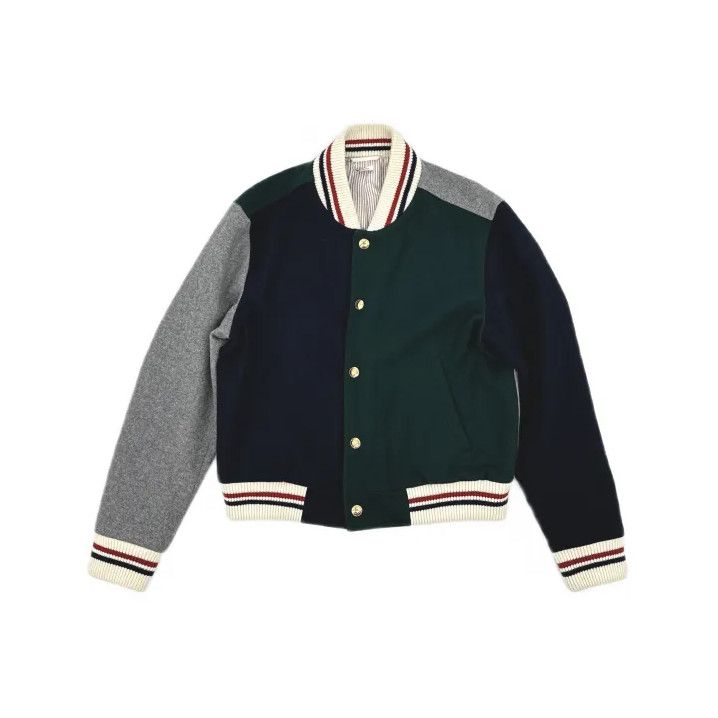 Thom Browne Thom Browne Color Block Knit Jacket for Men Size US S / EU 44-46 / 1 - 2 Thumbnail