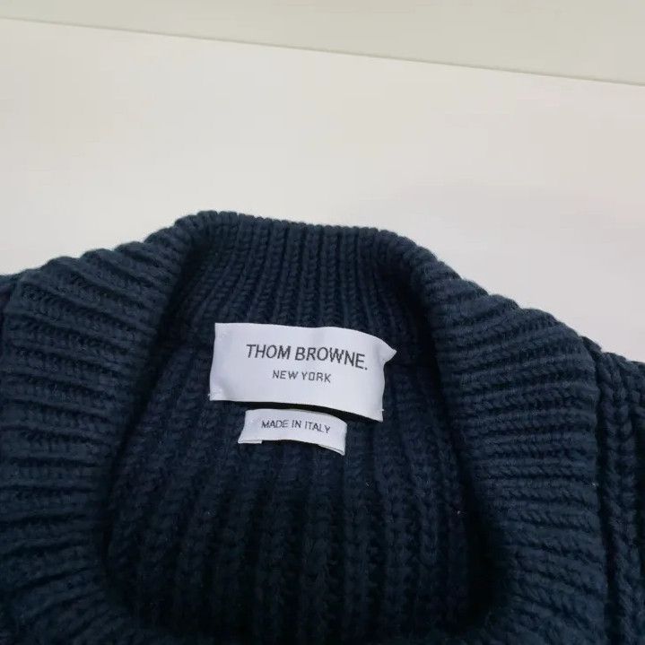 Thom Browne Thom Browne Navy Wool Cardigan Jacket Size US S / EU 44-46 / 1 - 4 Thumbnail
