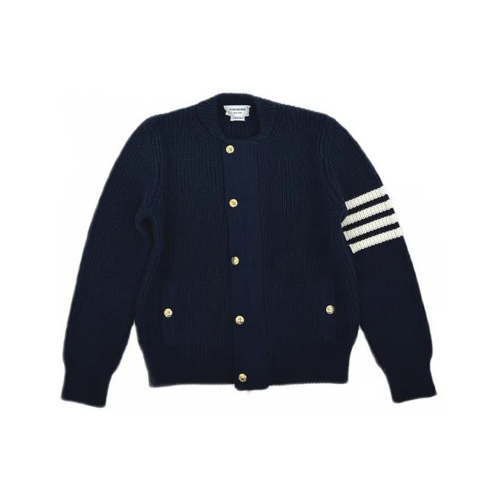 Thom Browne Thom Browne Navy Wool Cardigan Jacket Size US S / EU 44-46 / 1 - 2 Thumbnail
