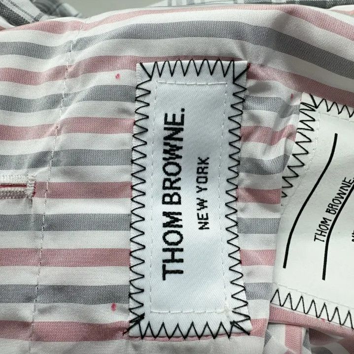 Thom Browne Thom Browne Gray Plaid Short-Length Down Jacket Size US S / EU 44-46 / 1 - 7 Thumbnail