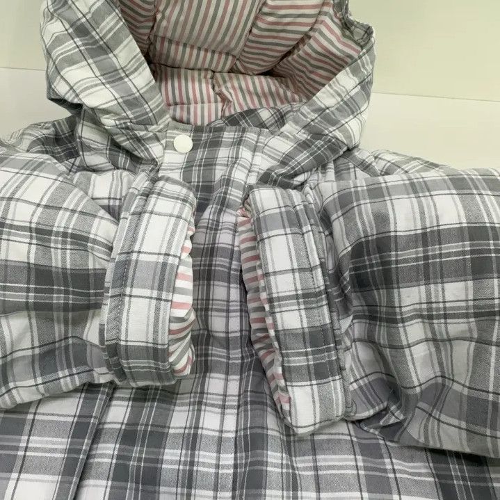 Thom Browne Thom Browne Grey Check Short Down Jacket Size US S / EU 44-46 / 1 - 11 Thumbnail