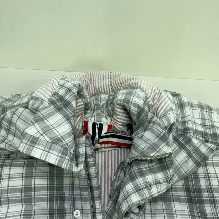 Thom Browne Thom Browne Grey Check Short Down Jacket Size US S / EU 44-46 / 1 - 9 Thumbnail