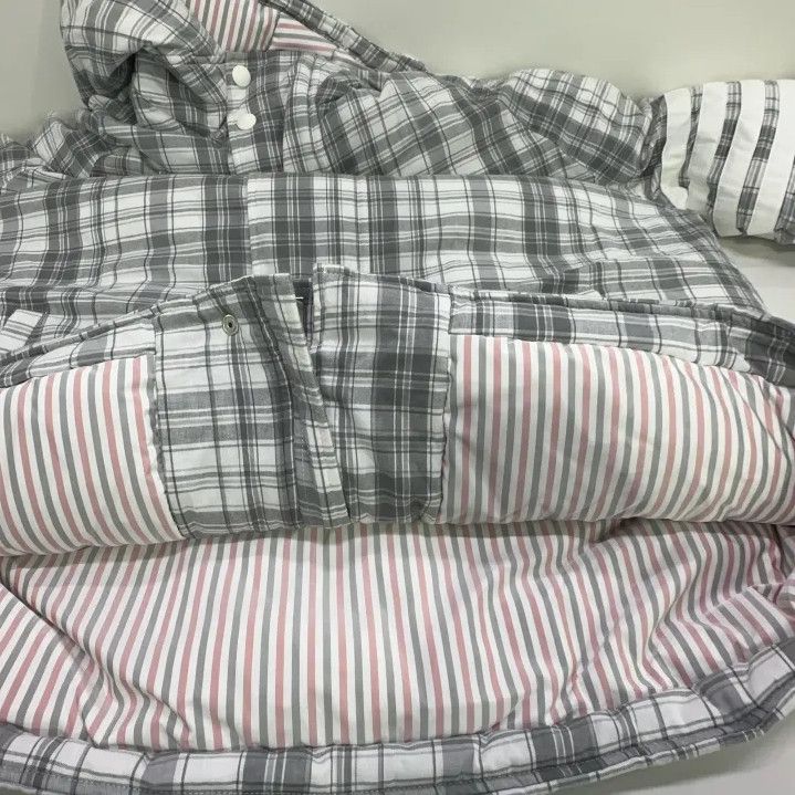 Thom Browne Thom Browne Grey Check Short Down Jacket Size US S / EU 44-46 / 1 - 12 Thumbnail