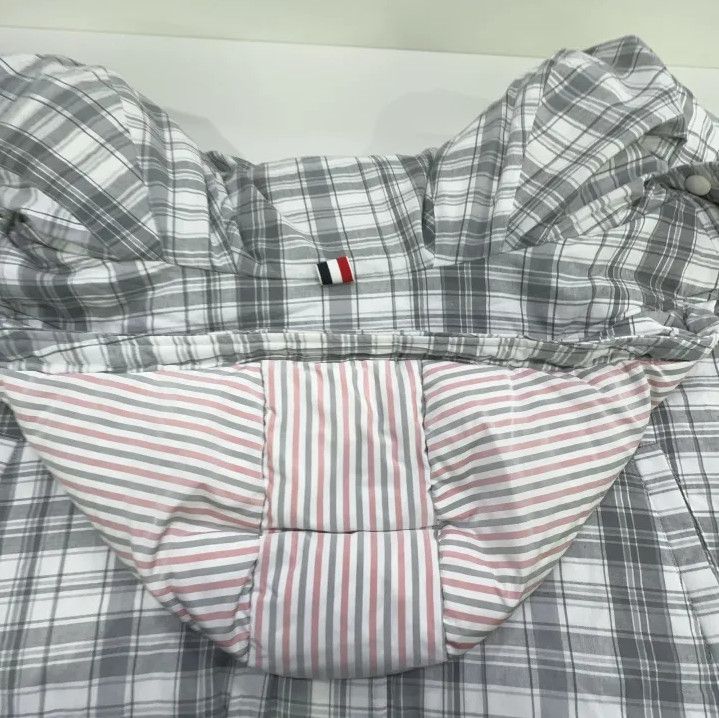 Thom Browne Thom Browne Grey Check Short Down Jacket Size US S / EU 44-46 / 1 - 8 Thumbnail