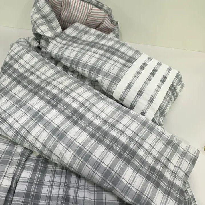 Thom Browne Thom Browne Grey Check Short Down Jacket Size US S / EU 44-46 / 1 - 10 Thumbnail