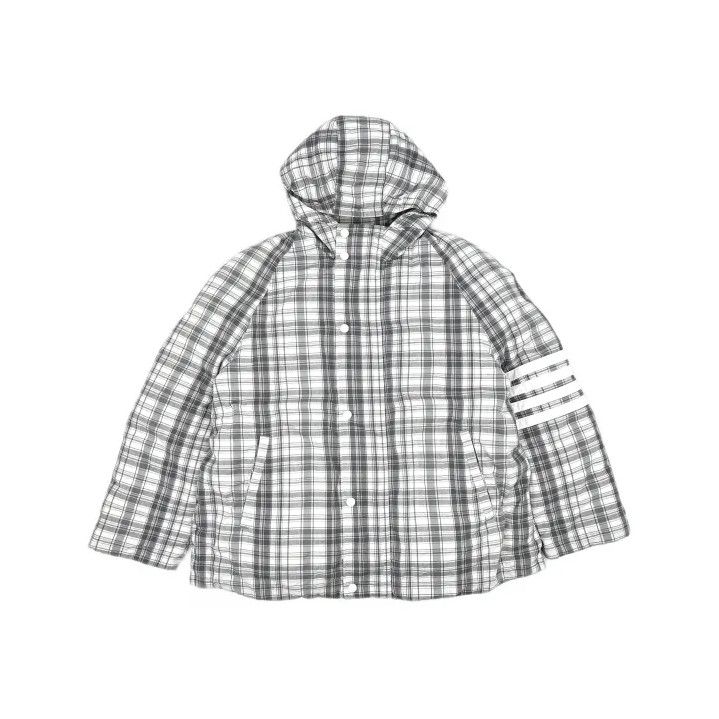 Thom Browne Thom Browne Grey Check Short Down Jacket Size US S / EU 44-46 / 1 - 2 Thumbnail