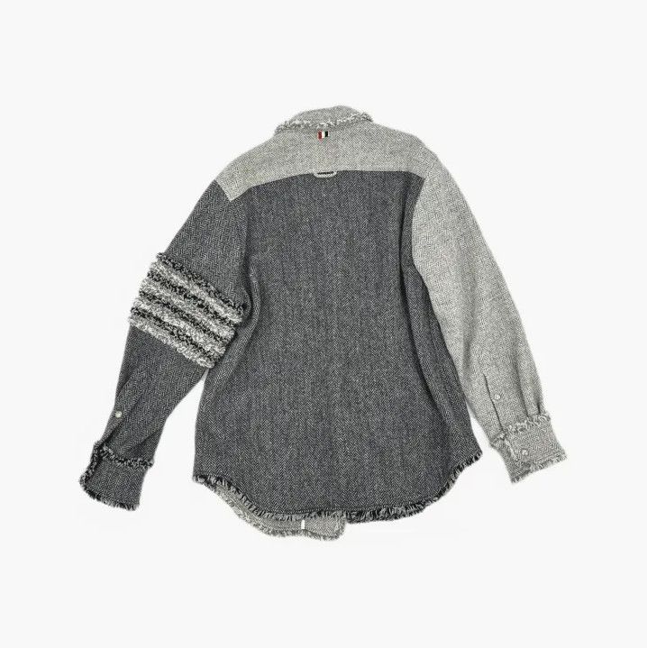 Thom Browne Thom Browne Gray Striped Long Sleeve Jacket Size US M / EU 48-50 / 2 - 3 Thumbnail
