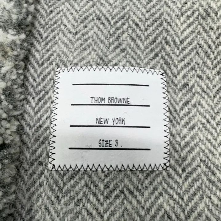 Thom Browne Thom Browne Gray Striped Long Sleeve Jacket Size US M / EU 48-50 / 2 - 5 Thumbnail