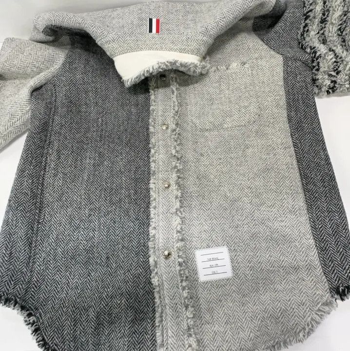 Thom Browne Thom Browne Gray Striped Long Sleeve Jacket Size US M / EU 48-50 / 2 - 11 Thumbnail